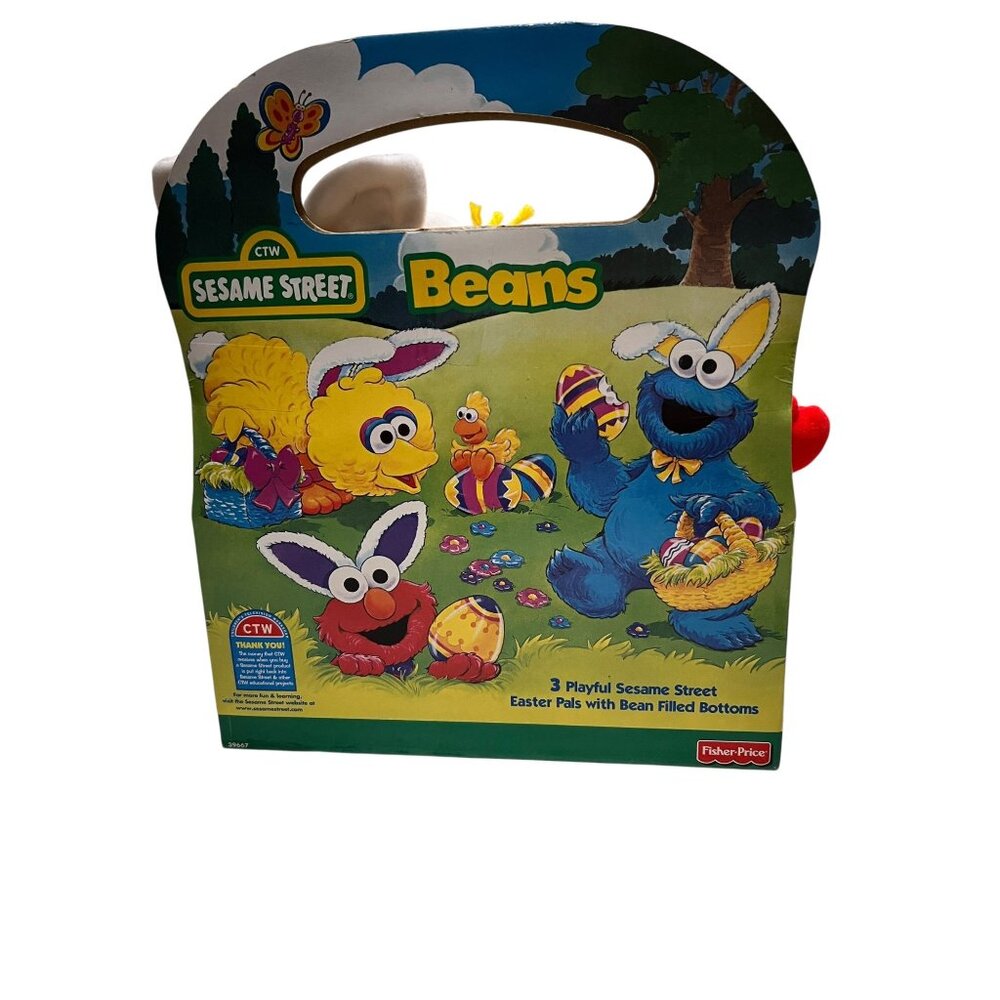 Sesame Street Easter Bean Plush Set 1999 New in Box - Picture 3 of 3